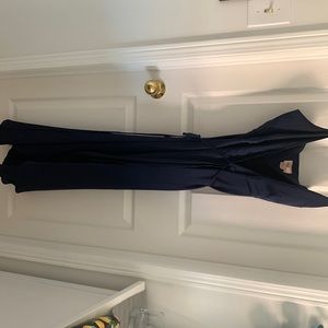 Satin Wrap Midi Dress